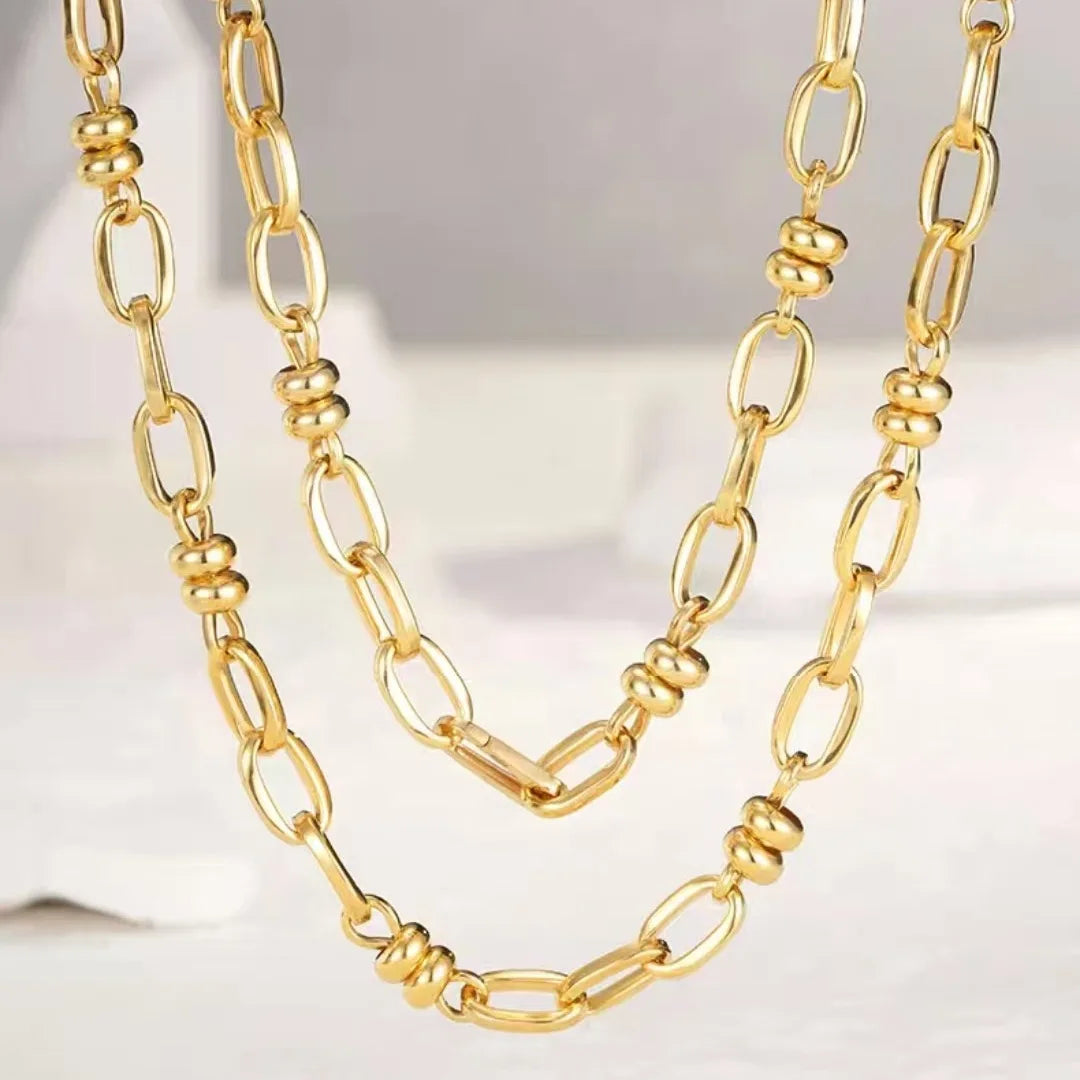 Collar de oro de 18 quilates, artesanía italiana, oro Au750, collar Ares, cadena de oro gruesa