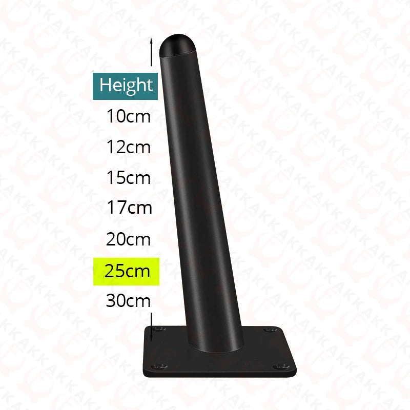 KAK 4Pcs Black Furniture Leg Gold Table Feet Replacement Cabinet Sofa Metal Feet With Screws 800KG Non-Punch Furniture Hardware