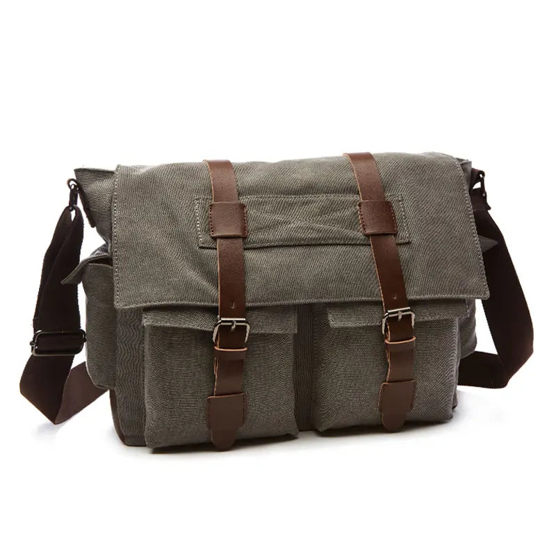 Męska torba listonoszka Scione, torba na ramię, płócienna torba typu crossbody, retro, codzienna, do biura, podróżna, w stylu vintage
