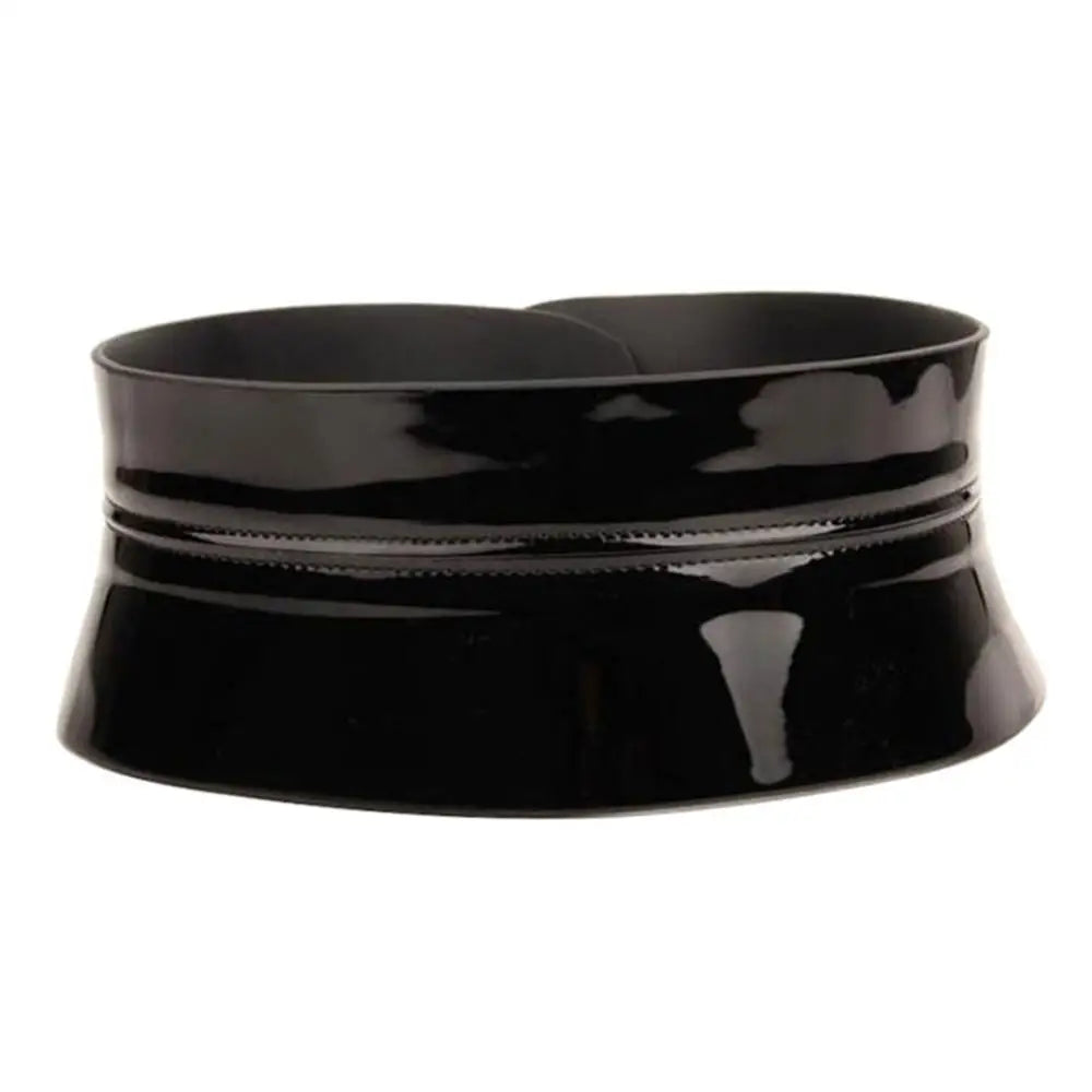 Damen Design Lässiger Retro-Mantel Dekorativer schwarzer Ledergürtel für Damen Modischer Taillengürtel FCO222