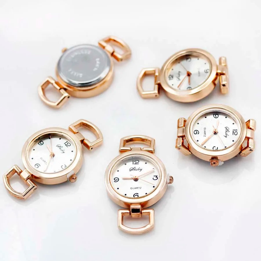 Shsby Diy Personality Rose Gold Watch Header Roman Numerals Circle Watch Table Core Watchband Watch Accessories