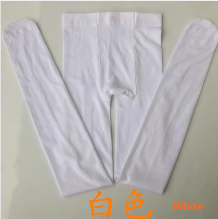 Women 80D Velvet Multi Colored Girls Stockings Anti-Hook Footless Tights Stocking Dance Pantyhose Female Winter