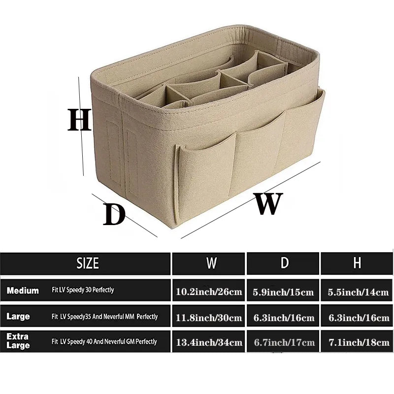 Make Up Organizer Insert Bag for Handbag