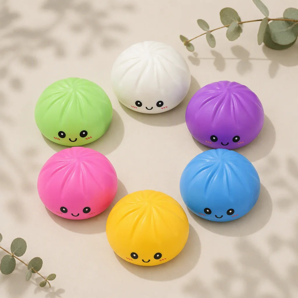 25cm Jumbo Rainbow Steamed Dumpling Squishy Stress Toy with Steamer