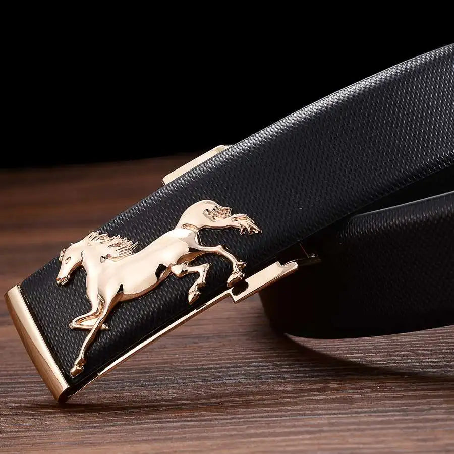 Designer Belts New Leather Belts for Men Buckle Fancy Vintage Jeans Plate Buckle Belts Width:3.5cm Black\Coffee