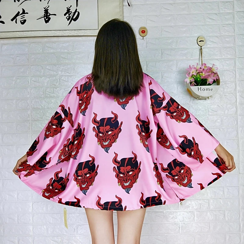 Womens Tops and Blouses 2020 Harajuku Kawaii Shirt Japanese Streetwear Outfit Kimono Cardigan Female Yukata Blouse Women  AA001