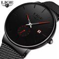 LIGE Quartz Clock Sports Men Watch Top Brand Luxury Famous Dress Fashion Watches Male Unisex Ultra Thin Wrist Watch Para Hombre