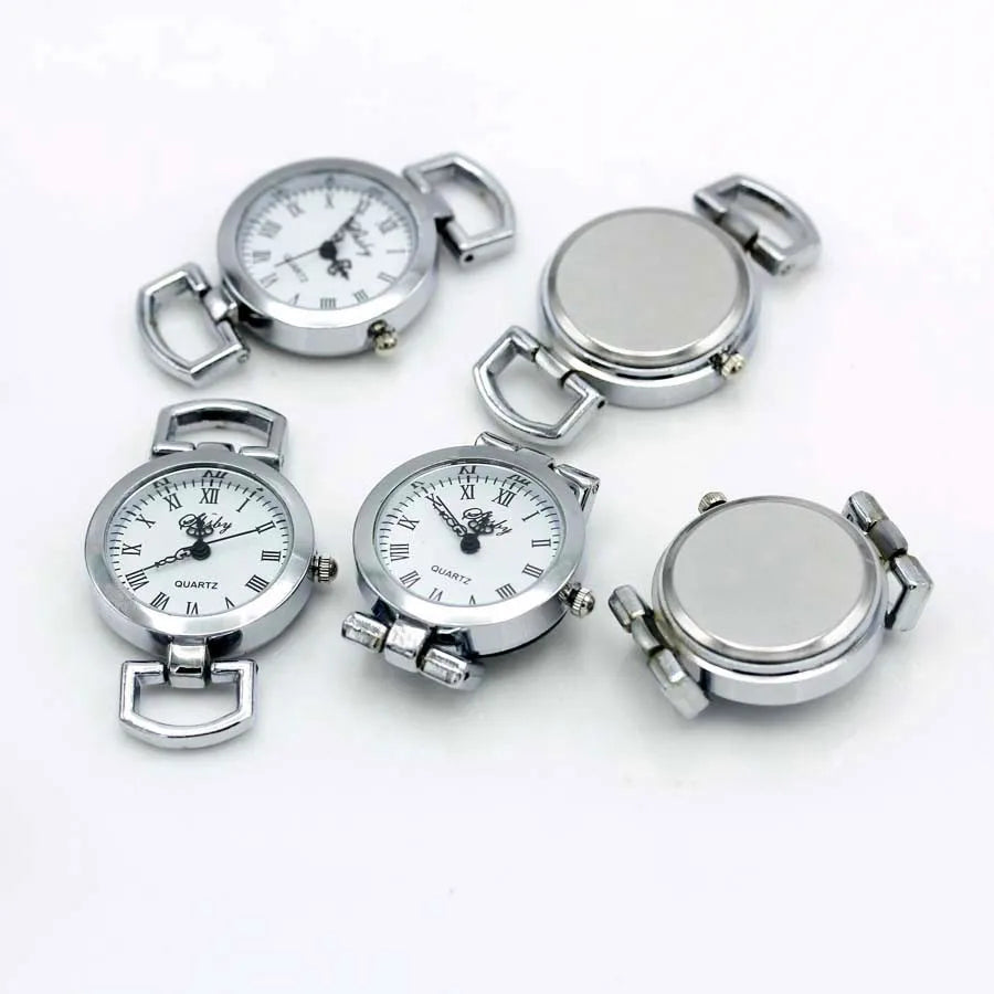 Shsby Diy Personality Silver Watch Header Roman Numerals Circle Watch Table Core Watchband Watch Accessories