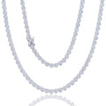 Micro Pave CZ Geometric Tennis Necklace for Women