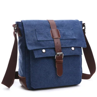 Męska torba listonoszka Scione, torba na ramię, płócienna torba typu crossbody, retro, codzienna, do biura, podróżna, w stylu vintage