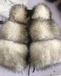 QIUCHEN-Short Vest for Women, 100% Natural Raccoon Furs, Real Fur Model, Fashion, Hot Sale, Winter, PJ8051