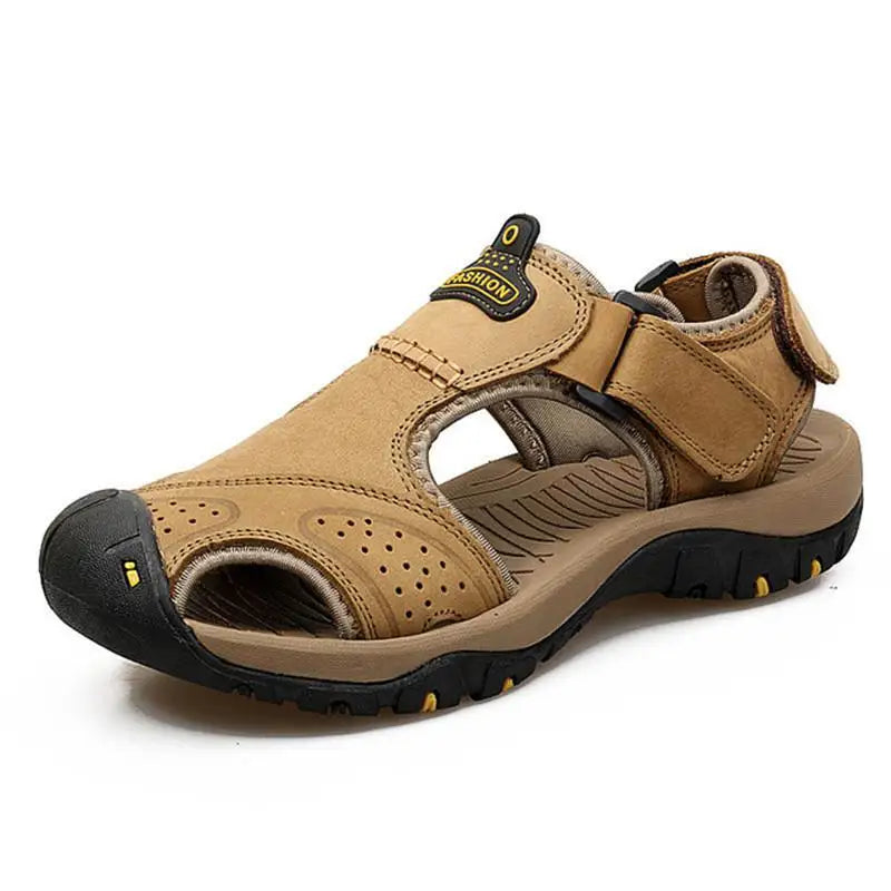 New Men Shoes Genuine Leather Men Sandals Summer Men Causal Shoes Beach Sandals Man Fashion Outdoor Casual Sneakers Size 38-48