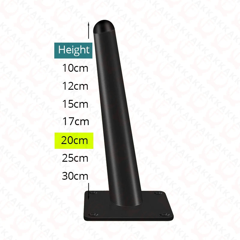 KAK 4Pcs Black Furniture Leg Gold Table Feet Replacement Cabinet Sofa Metal Feet With Screws 800KG Non-Punch Furniture Hardware