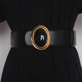 Women's Runway Fashion Double Side Genuine Leather Cummerbunds Female Dress Corsets Waistband Belts Decoration Wide Belt TB1075