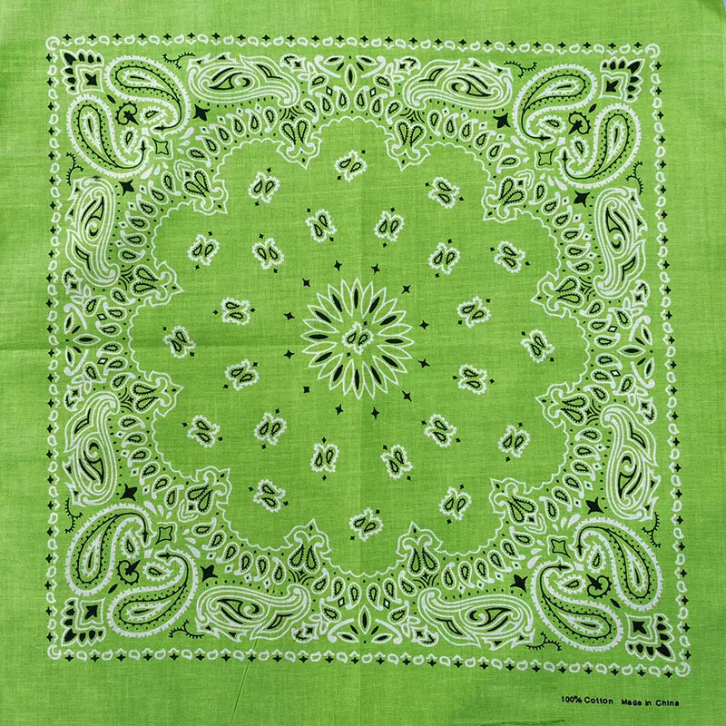 New Fashion Hip Hop 100% Cotton Bandana Square Scarf 55cm*55cm Black Red Paisley Headband Printed for Women/Men/Boys/Girls