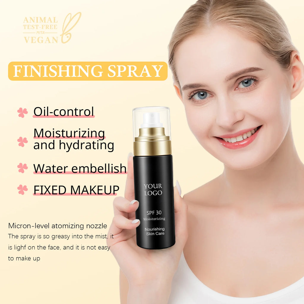 Spray fijador de maquillaje resistente al agua con FPS y control de grasa 100ml