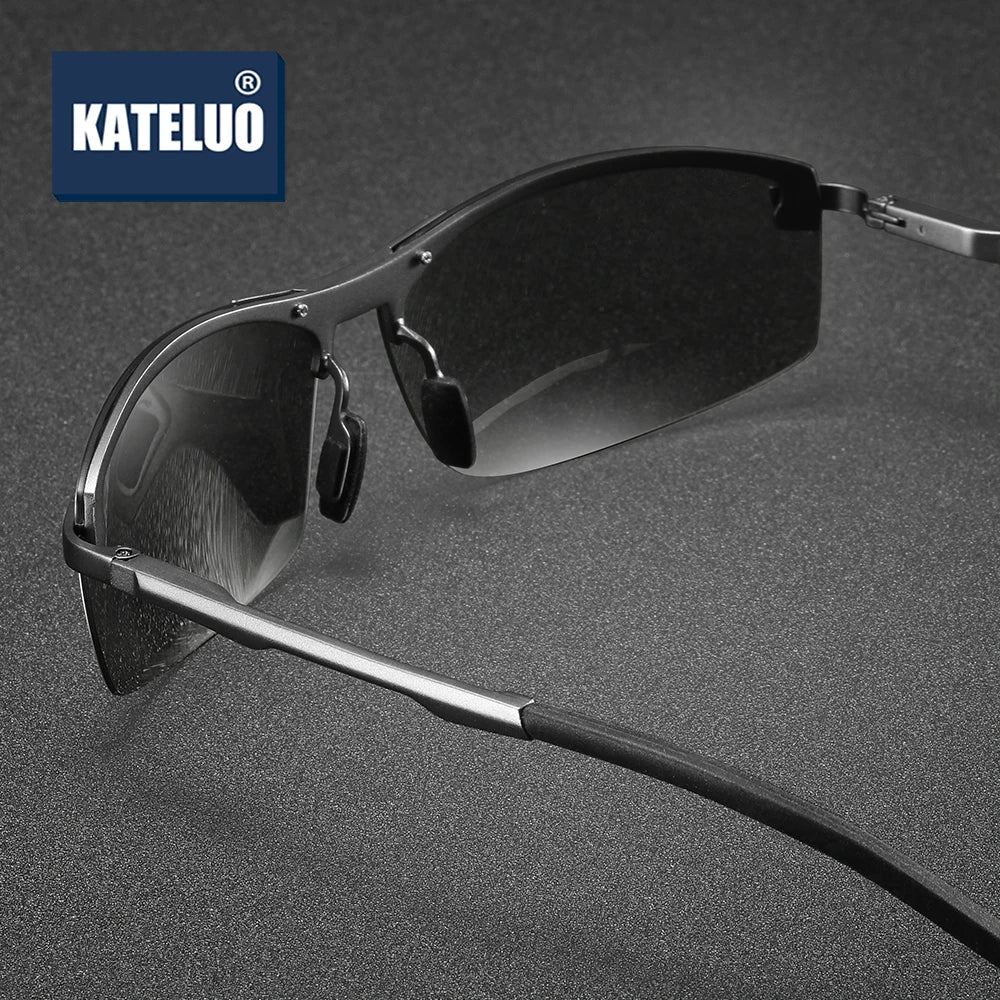 KATELUO Day Night Vision Eyeglasses Men Sunglasses for Driving Polarized UV400 Sports Eyewear Photochromic Male Sun Glasses 557