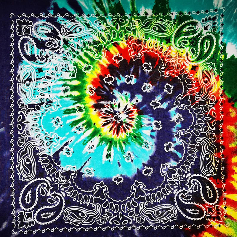 New Fashion Hip Hop 100% Cotton Bandana Square Scarf 55cm*55cm Black Red Paisley Headband Printed for Women/Men/Boys/Girls