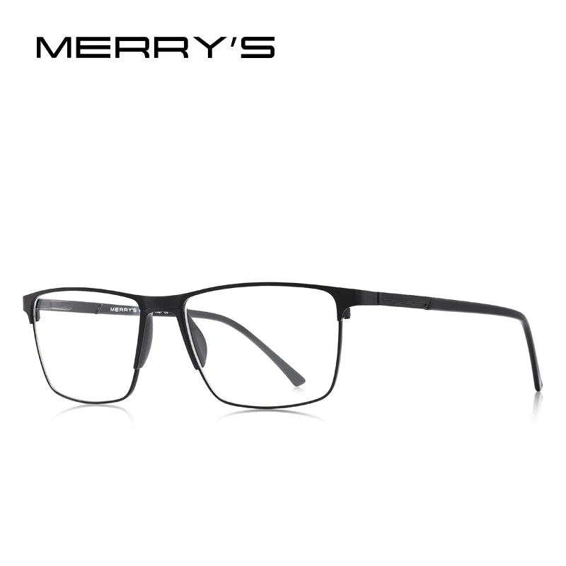 MERRYS DESIGN Herren-Brillengestell aus Titanlegierung, modische quadratische ultraleichte Brille für kurzsichtige Herren, Korrektionsbrille S2001
