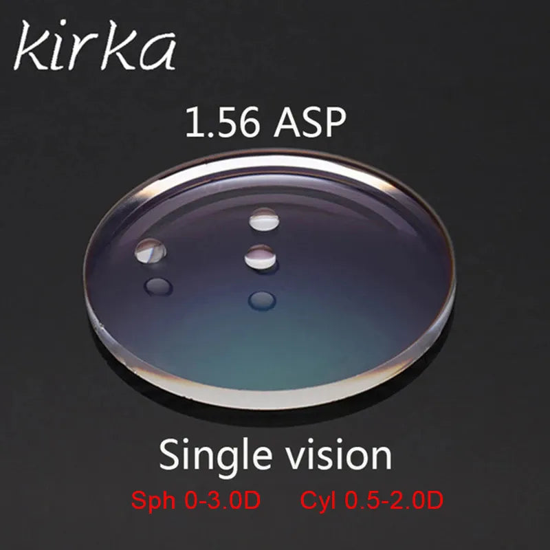 Kirka 1,56 Index Korrektionsbrille ZYL 0 bis -2,0 dpt Kurzsichtigkeit klare Gläser kratzfest asphärisch optische Gläser Damen Herren