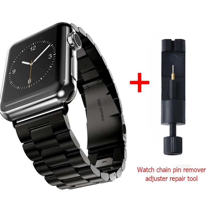 Pasek ze stali nierdzewnej do Apple Watch S10/11 42MM 46MM metalowa bransoleta do iWatch 5 6 SE 7 8 9 41MM 45 44mm 40 49MM Ultra