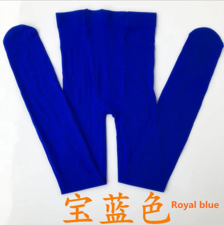 Women 80D Velvet Multi Colored Girls Stockings Anti-Hook Footless Tights Stocking Dance Pantyhose Female Winter