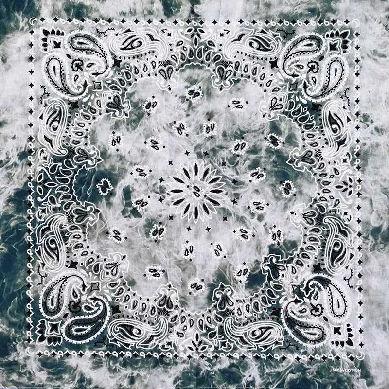 New Fashion Hip Hop 100% Cotton Bandana Square Scarf 55cm*55cm Black Red Paisley Headband Printed for Women/Men/Boys/Girls