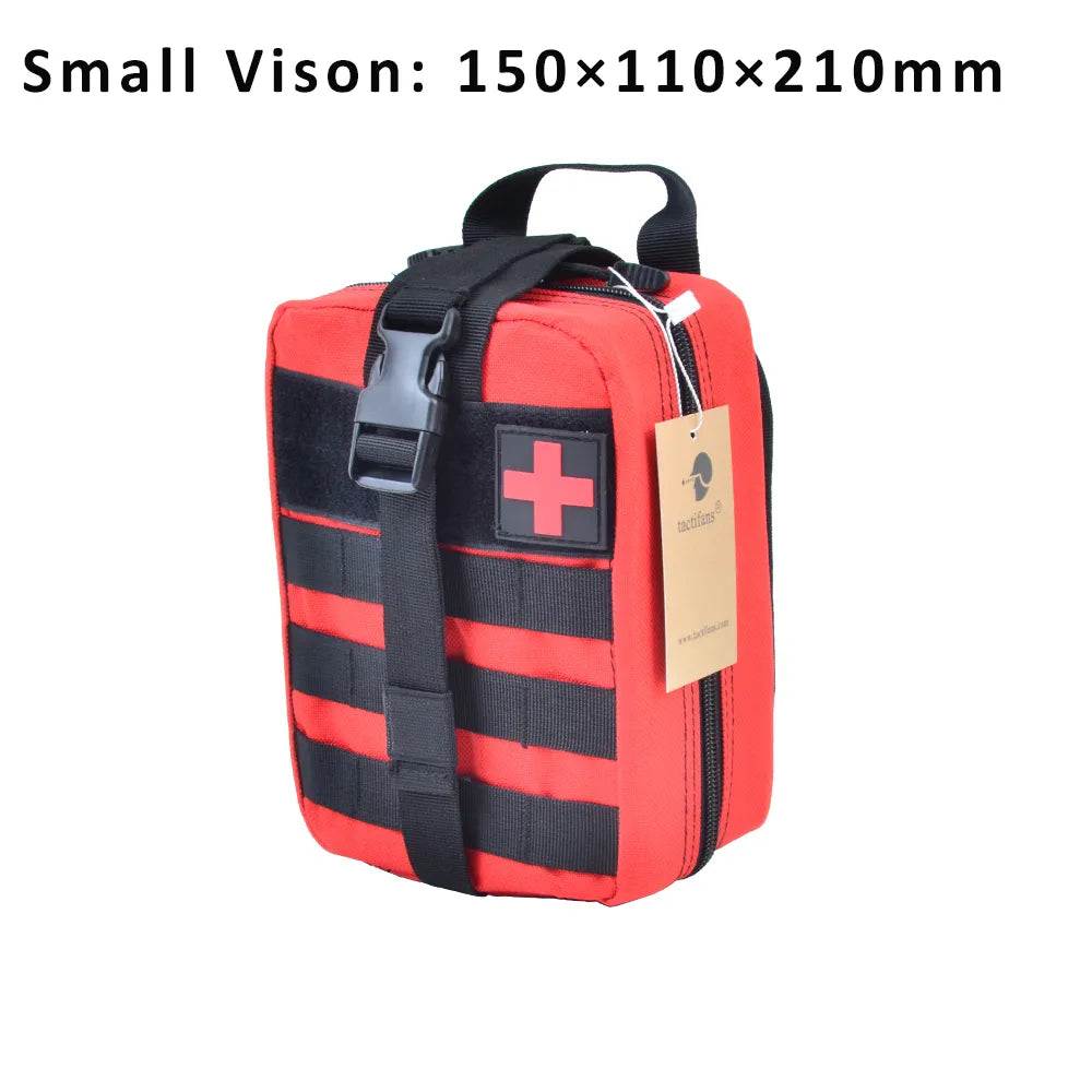 TACTIFANS First Aid Pouch Patch Bag Molle Hook and Loop Amphibious Tactical Medical Kit EMT Emergency EDC Rip-Away Survival IFAK