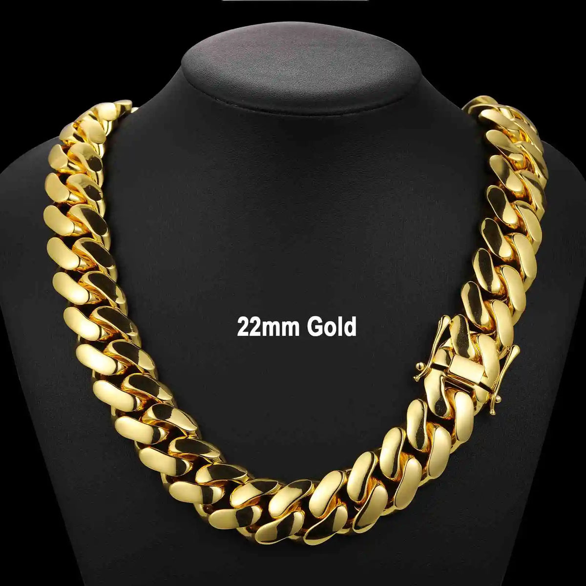 Collar de cadena cubana Miami de lujo estilo hip hop, eslabones de 10mm-22mm de plata de ley 925 maciza con diamantes de moissanita tipo "iced out" y cierre de hebilla