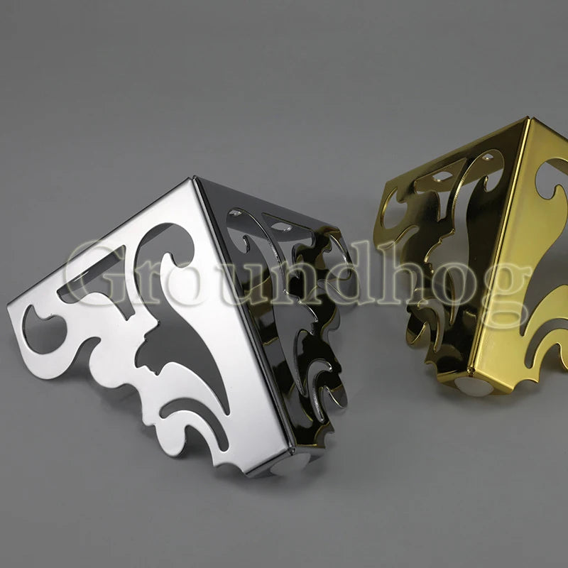 4Pcs/Set Metal Polished Sofa Chair Legs 15/12cm Modern Hollow Patten Table Cabinet Bed Feet Furniture Accessories