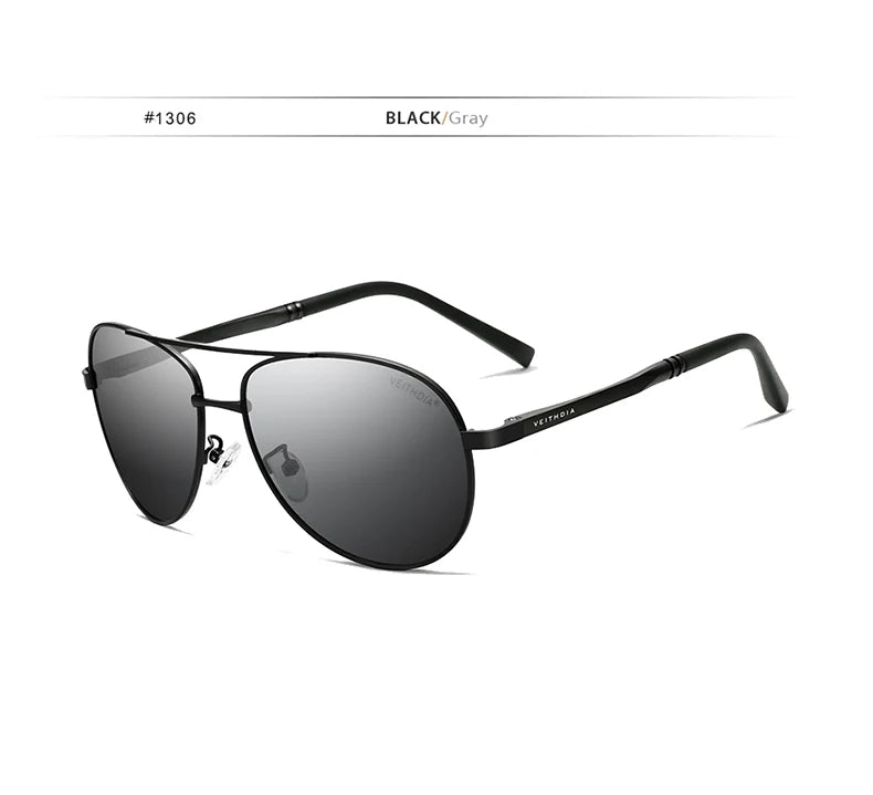 Męskie okulary przeciwsłoneczne VEITHDIA, markowe, designerskie, do jazdy samochodem, z polaryzacją i filtrem UV400, sportowe okulary przeciwsłoneczne dla mężczyzn 1306