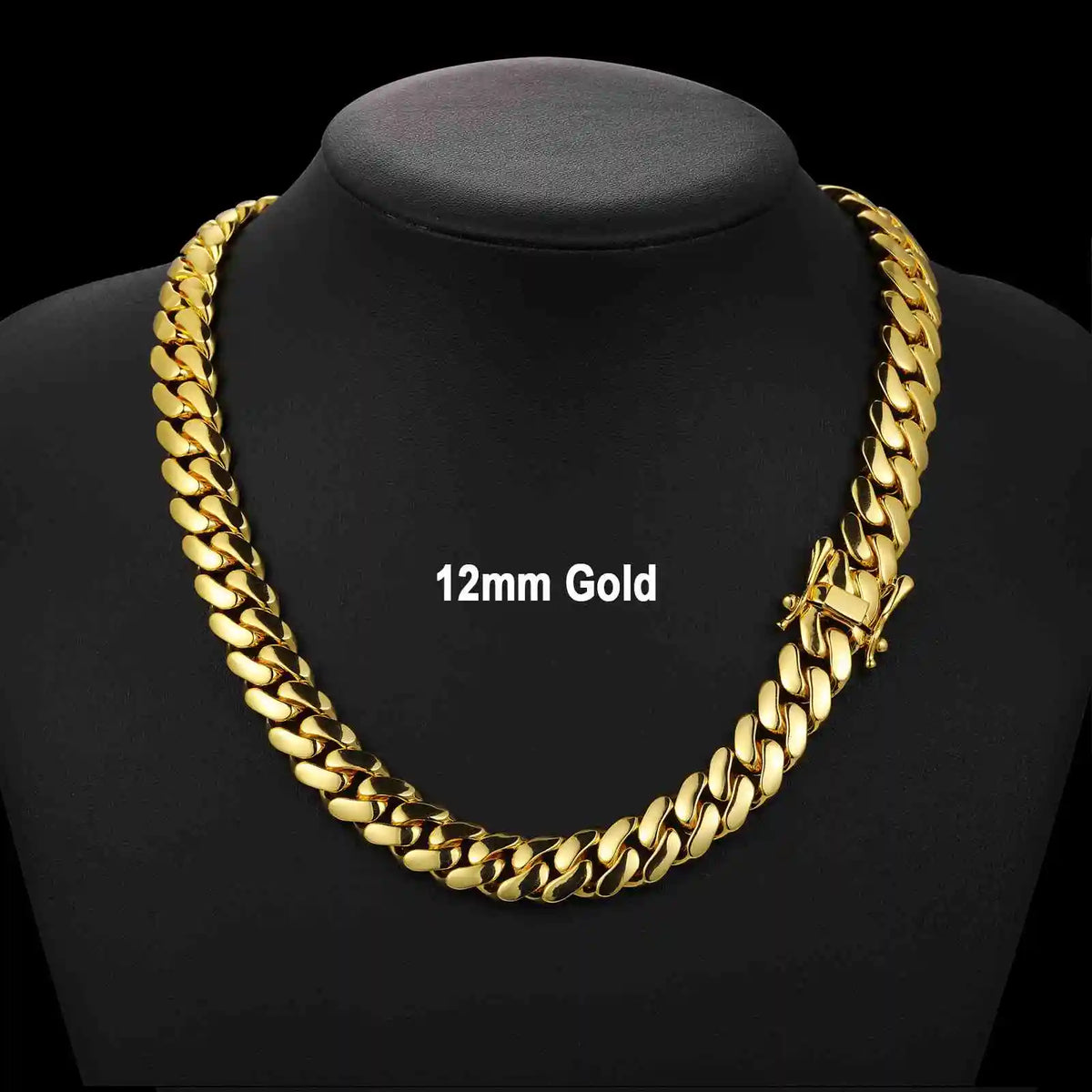 Collar de cadena cubana Miami de lujo estilo hip hop, eslabones de 10mm-22mm de plata de ley 925 maciza con diamantes de moissanita tipo "iced out" y cierre de hebilla