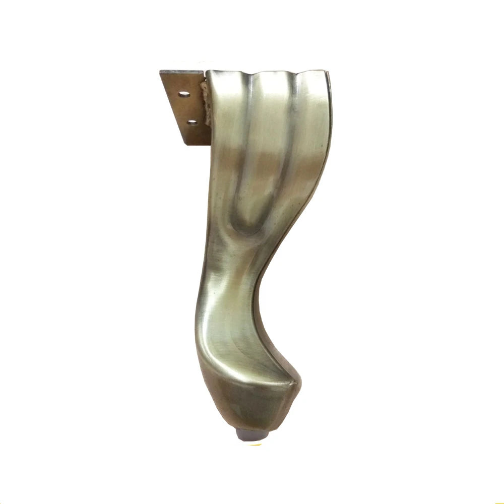 4pcs Furniture Feet Bronze Plated Metal Sofa Legs Snake-Shaped Cabinets Feet Bed TV Cabinet Legs 14cm Height