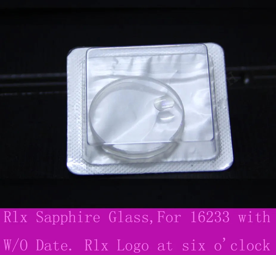 Cristal de zafiro de repuesto de 30,4 mm para Rlx DateJust 36 mm 16233