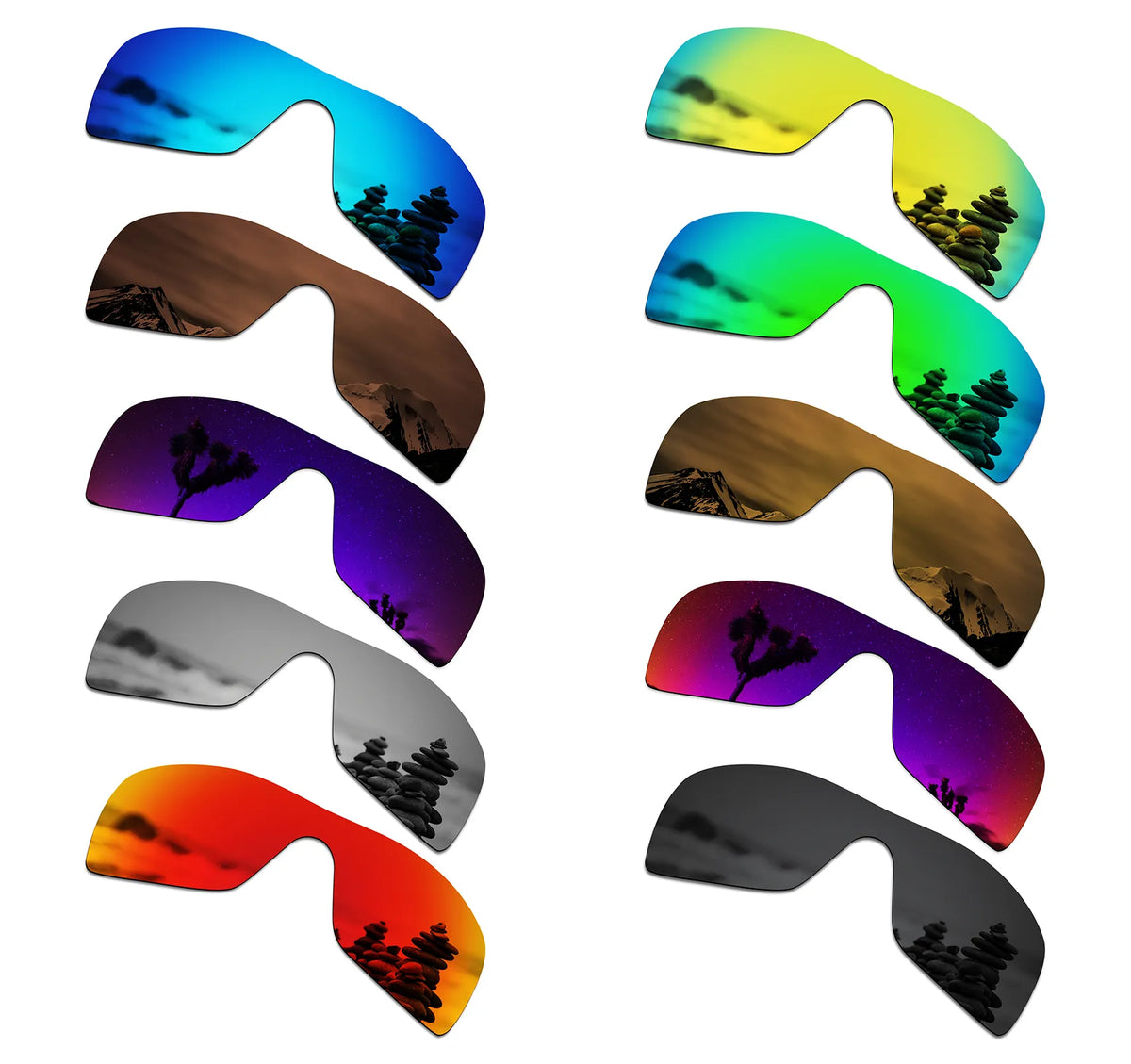 SmartVLT polariserade utbyteslinser för Oakley Batwolf-solglasögon - Flera alternativ