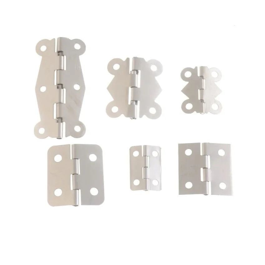 10Set Gold/Silver/Bronze Door Hinges Cabinet Drawer Jewellery Box Decorate Hinge for Furniture Hardware