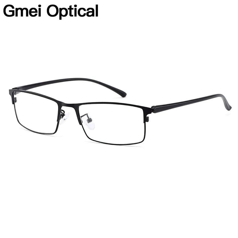 Gmei Optical Men Titanium Alloy Eyeglasses Frame for Men Eyewear Flexible Temple Legs IP Electroplating Alloy Material Y2529
