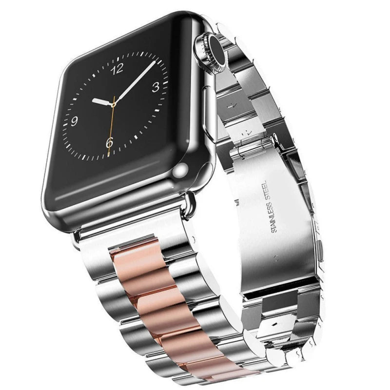 Pasek ze stali nierdzewnej do Apple Watch S10/11 42MM 46MM metalowa bransoleta do iWatch 5 6 SE 7 8 9 41MM 45 44mm 40 49MM Ultra
