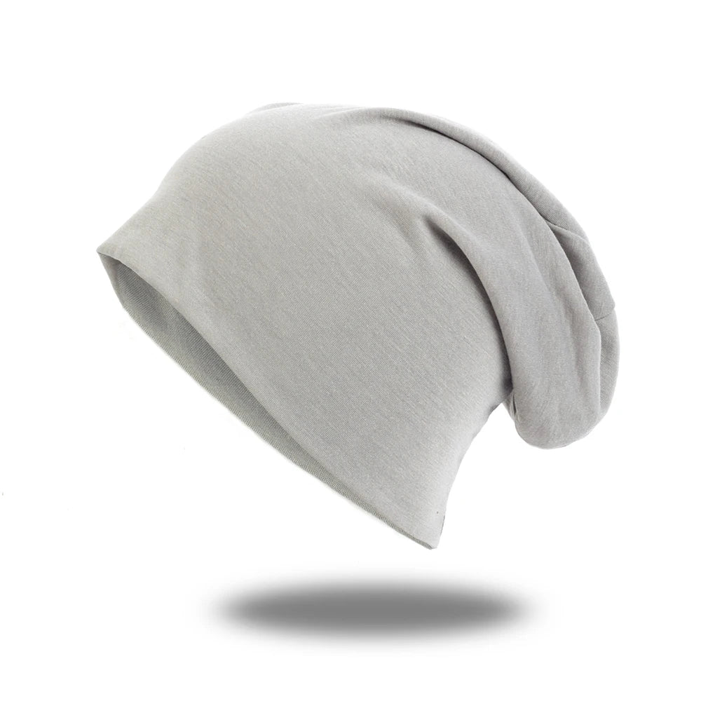 Spring Women Men Unisex Solid Color Slouchy Beanie for Women Fashion Man Caps Turban Skullies Beanies Female Hats Elastic