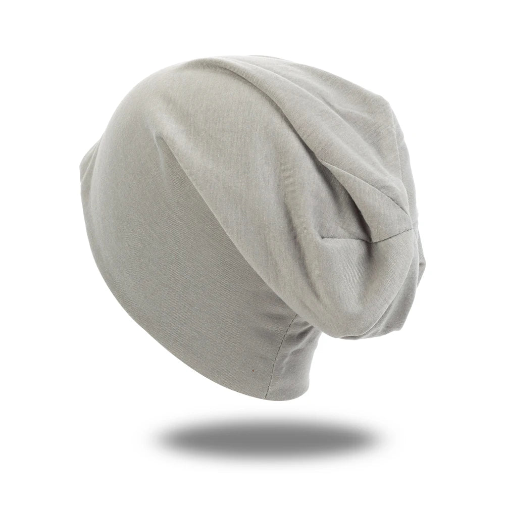 Spring Women Men Unisex Solid Color Slouchy Beanie for Women Fashion Man Caps Turban Skullies Beanies Female Hats Elastic