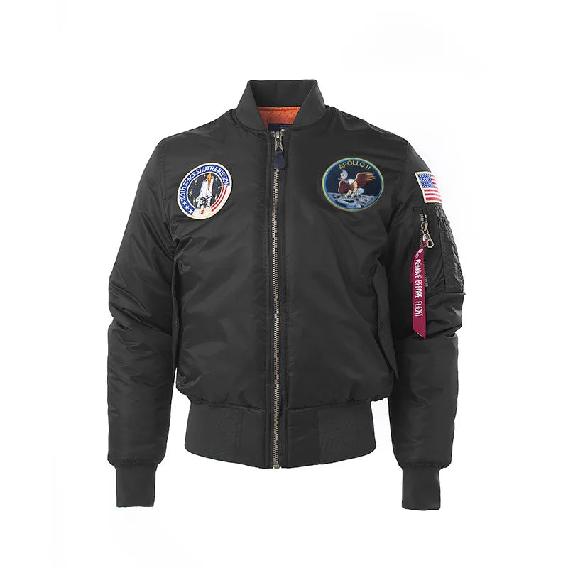 Apollo Winter Thick US Air Force Pilot Flight Bomber Jacket Ma-1 Reversible Padding Custom Available Oem Factory Puffer for Me