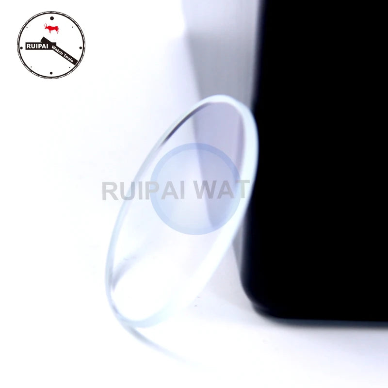 Cristal de reloj mineral con revestimiento de luz azul, 2.0 mm de grosor, doble cúpula cóncava, repuesto para piezas de reloj