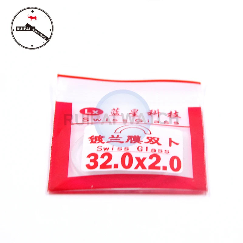 Blue Light Coated Watch Glass 2.0mm Thickness Double Dome Concave Mineral Watch Glass Replacement Watches Parts