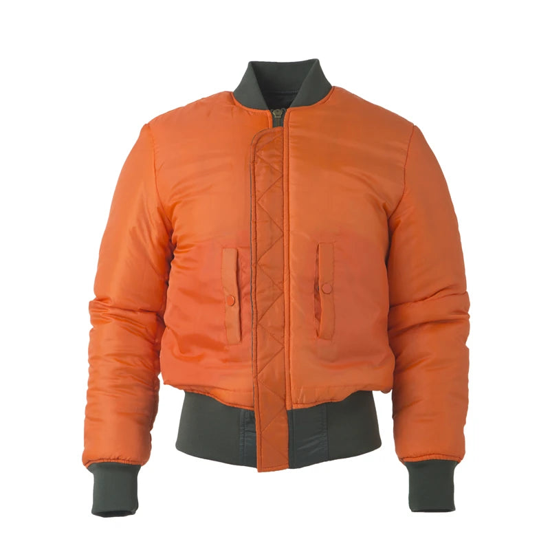 Apollo Winter Thick US Air Force Pilot Flight Bomber Jacket Ma-1 Reversible Padding Custom Available Oem Factory Puffer for Me