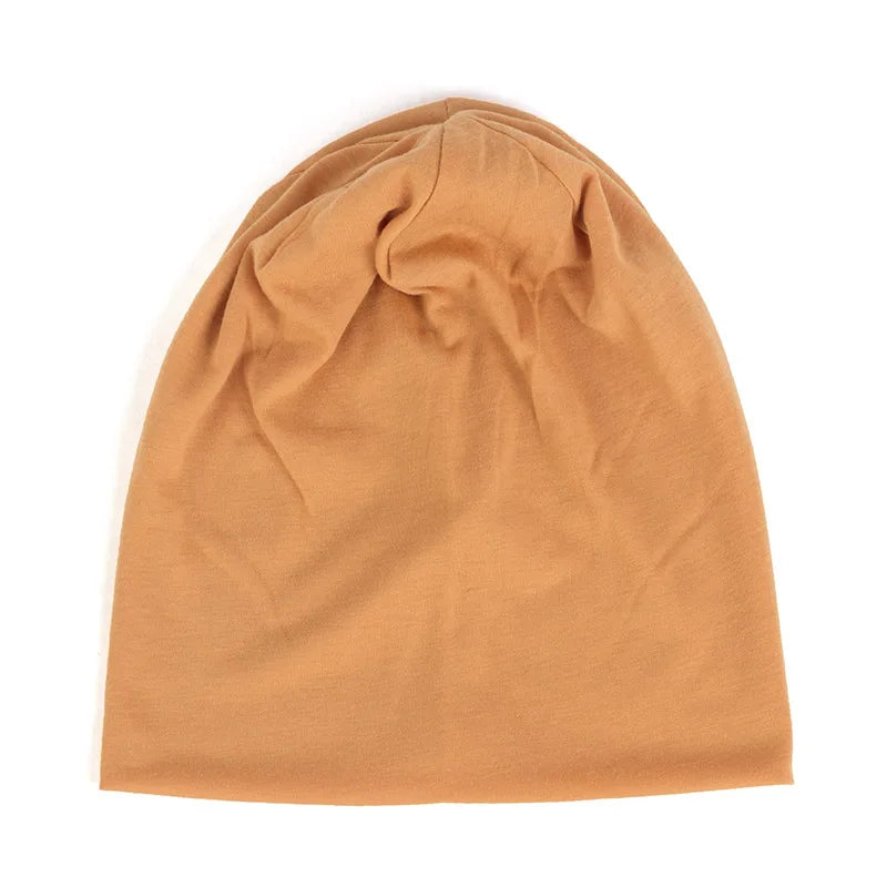 Spring Women Men Unisex Solid Color Slouchy Beanie for Women Fashion Man Caps Turban Skullies Beanies Female Hats Elastic