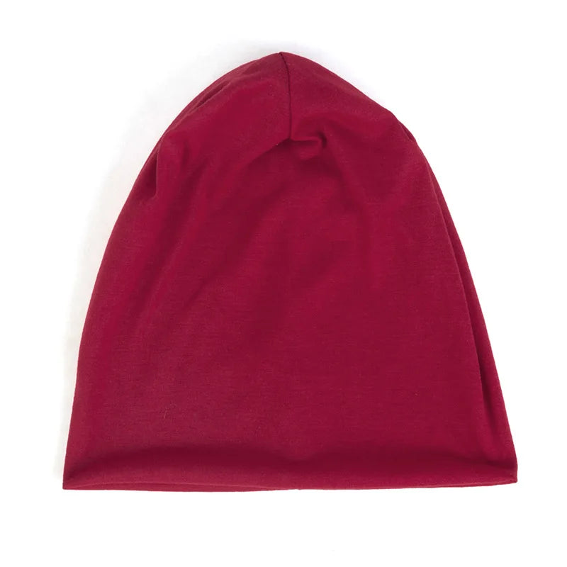 Spring Women Men Unisex Solid Color Slouchy Beanie for Women Fashion Man Caps Turban Skullies Beanies Female Hats Elastic