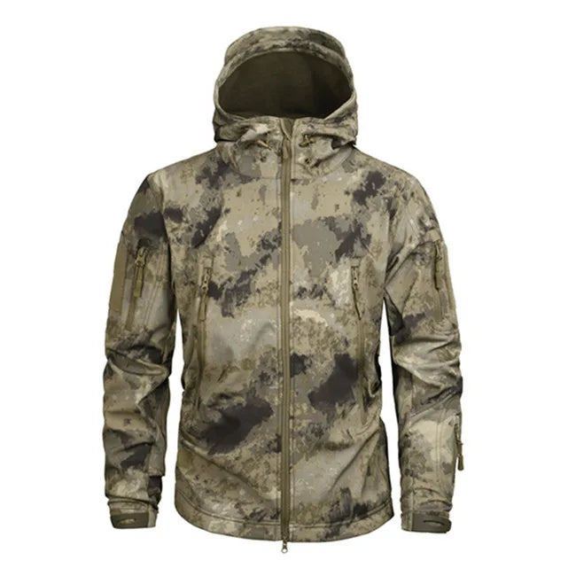 Chaqueta táctica de softshell Mege Shark Skin para hombre, impermeable, forro polar, cortavientos, 4XL