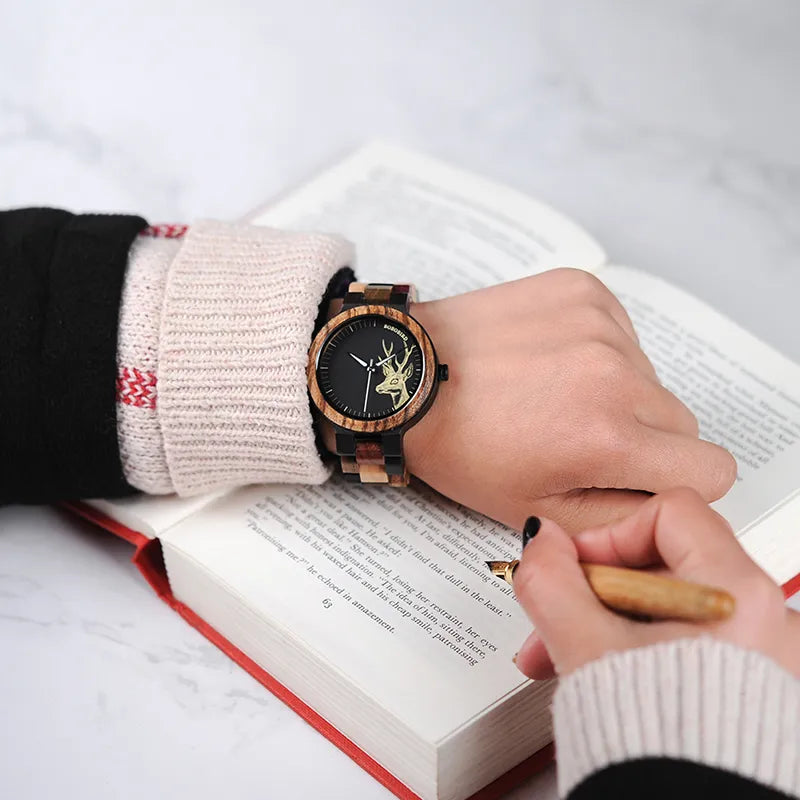 Reloj para mujer BOBO BIRD de madera para parejas, hombres y mujeres, regalo especial de aniversario, cumpleaños o San Valentín, reloj de pulsera personalizado, dropshipping