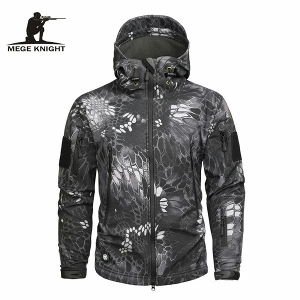 Mege Brand Clothing Autumn Men's Military Camouflage Fleece Jacket Army Tactical Clothing  Male Camouflage Windbreakers