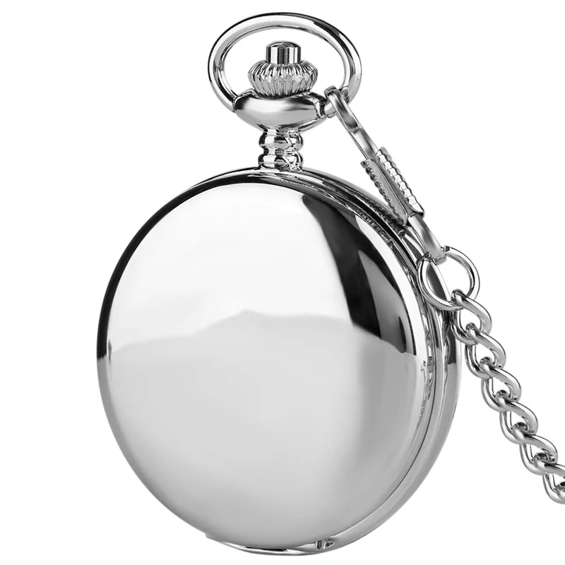 Simple Design Double Full Hunter Mechanical Pocket Watch for Women Men Steampunk Chain Watches Gift Clock Top Brand Luxury Reloj